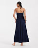 Hollister jersey bandeau maxi dress in navy