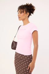 Luck & Trouble I'm Just A Girl Baby Tee Pink