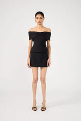 Perfect Stranger Lassie Bow Top Black