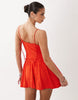 broderie cami mini dress in red