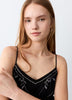 Mango Teen strappy mini dress with embellishment in black