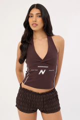 Neovision Modulate Halter Top Brown