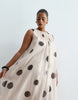 ARRANGE Curve gathered drape maxi dress in mono spot print