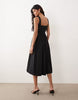 Gina Tricot corset midi dress in black