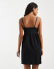PIECES babydoll cami mini dress in black