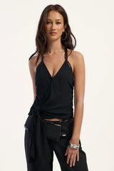 Perfect Stranger Lolli Wrap Top Black