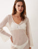 Esmée crochet mini beach dress in beige