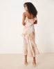 chiffon ruffle asymmetric hem maxi dress in vintage floral