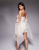 ASOS LUXE organza sleeve corsage mini dress in cream