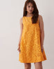 Petite lace mini shift dress in orange spritz