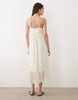Abercrombie & Fitch tiered lace midi duster dress top in cream