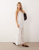 Iisla & Bird ruffle maxi dress in white