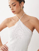 Gina Tricot embroidery mini dress in white