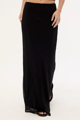 Perfect Stranger Lula Chiffon Maxi Skirt Black