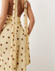 Gina Tricot scarf neck maxi dress in yellow polka dot
