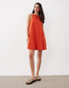 mini trapeze dress in red