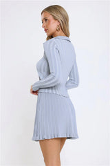 City Lights Glow Ribbed Long Sleeve Top Blue