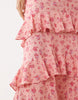 YAS off-shoulder ruffle maxi dress in pink floral