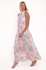 Caroline Maxi Halter Dress - Multi Floral