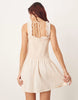 Esmee mini button down beach dress in oatmeal