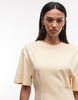 Monki cinched waist t-shirt mini dress in butter yellow