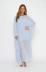 Olsen Maxi Dress ~ Steel Blue Chiffon
