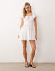 Iisla & Bird eyelet beach mini dress in white