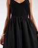Vero Moda jersey and poplin mix sleeveless maxi dress in black