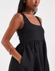 Vero Moda Petite sleeveless midi dress with woven skirt in black