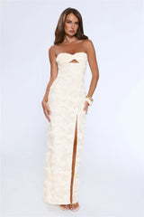 Roselight Aura Strapless Maxi Dress Yellow