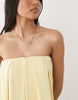 strapless mini dress in buttermilk yellow
