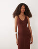 Mango sheer beach midi dress in orange