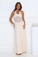 Glow Of Prestige Halter Maxi Dress Butter
