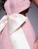 ASOS LUXE lace mini dress with bow detail in pink