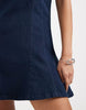 ONLY sleeveless denim mini dress in dark blue