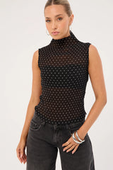 Lioness Ford Top Onyx Polka