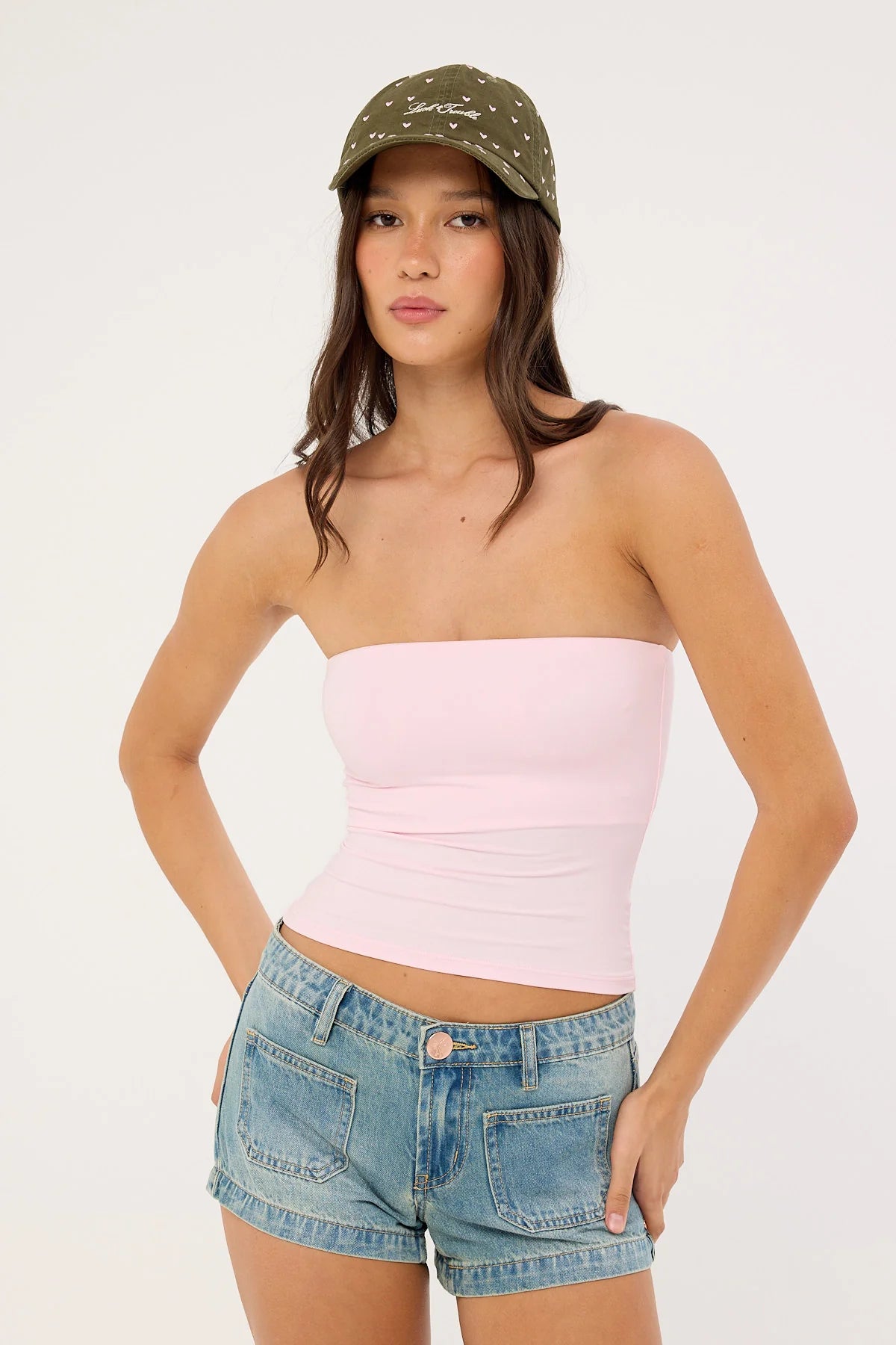 L&t Strapless Tube Top Pink