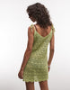 Reclaimed Vintage crochet knit mini dress in peppermint