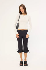 Motel Delano Top White Micro Polka Black