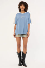 Rusty Bullet Brooks Oversize Tee Dusty Blue