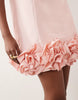 YAS ruffle hem mini dress in rose pink