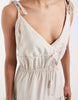 Vero Moda tie shoulder cami tiered midi dress in oatmeal