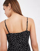 ONLY mini cami dress in black polka dots