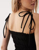 Miss Selfridge shirred cami mini dress in black