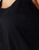 Curve scoop neck shift mini dress in black