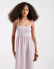 JJXX seersucker stripe maxi dress in pink