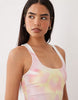 scoop neck midaxi dress in enlarged flower print