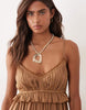 Iisla & Bird beach maxi dress in chocolate brown