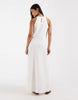 ONLY linen blend sleeveless maxi dress in white