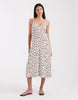 ONLY floral print cami midi dress in white